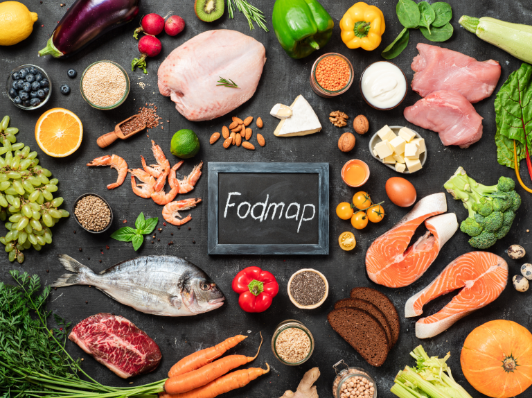 fodmap foods with a fodmap sign